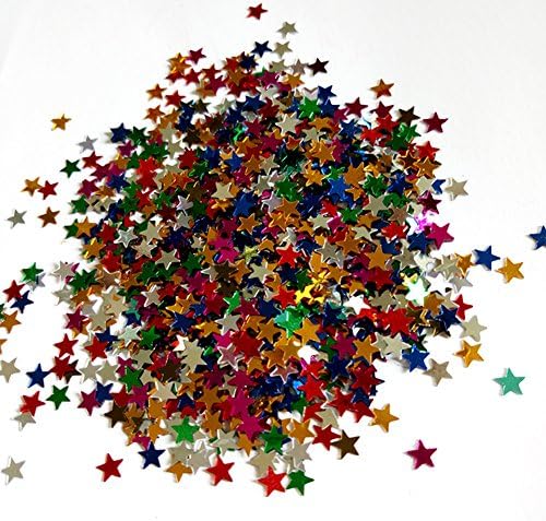 Seventopia 3.5 OZ Metallic Star Confetti Bulk Glitter Slime Charm Sequins for Crafts DIY Nail Art Wedding Party Decoration