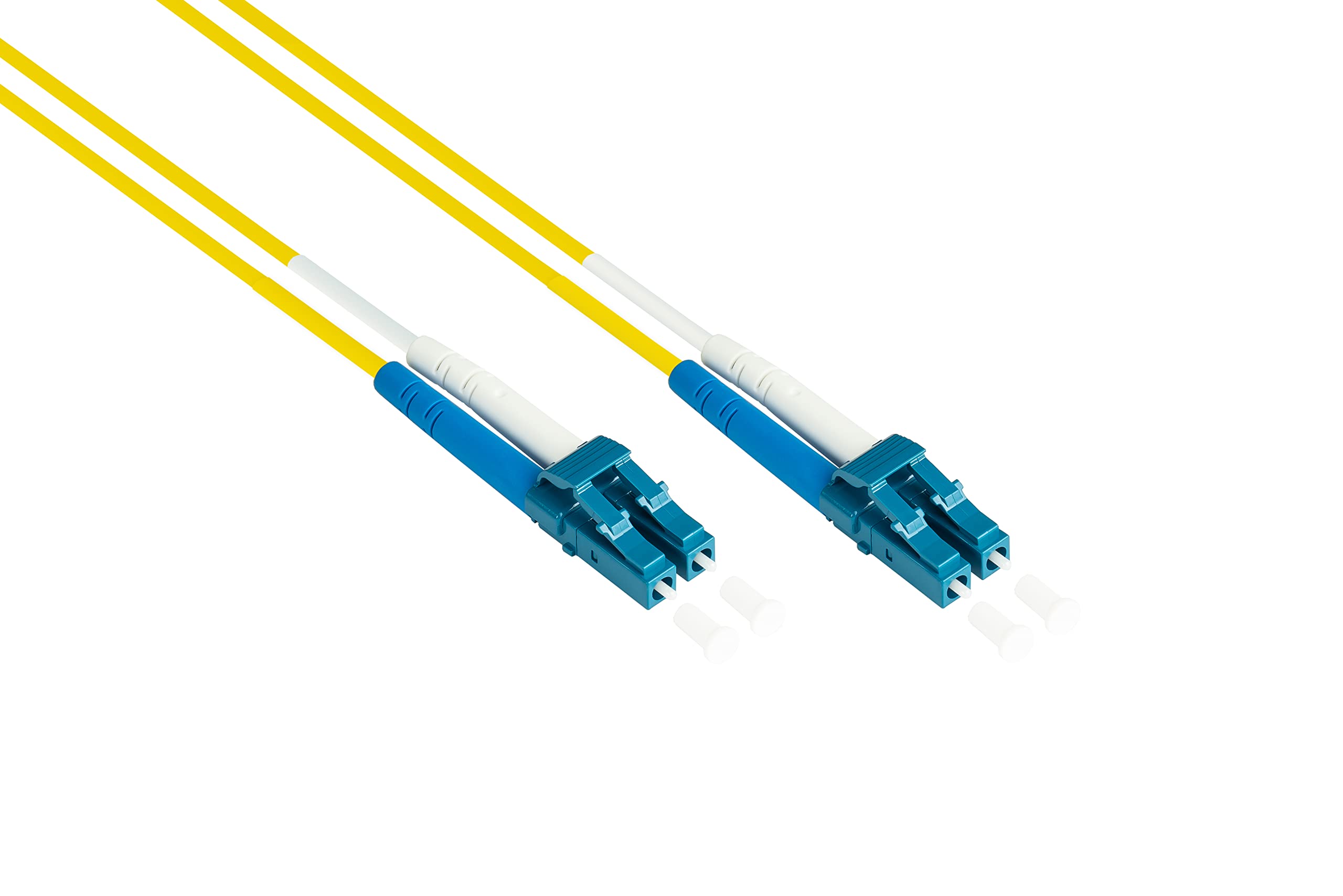 Good Connections OS2 Fibre Optic Cable - Duplex - Plug LC to LC - Singlemode 9/125 - Interchangeable Polarity - Fibre Optic Conductor, Fibre Optic Cable, Patch Cable - 7.5 m