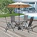 Patiorama 7.5 Feet Outdoor Patio Umbrella Outdoor Market Umbrella with Crank, 6 Ribs, Polyester Canopy, Beige
