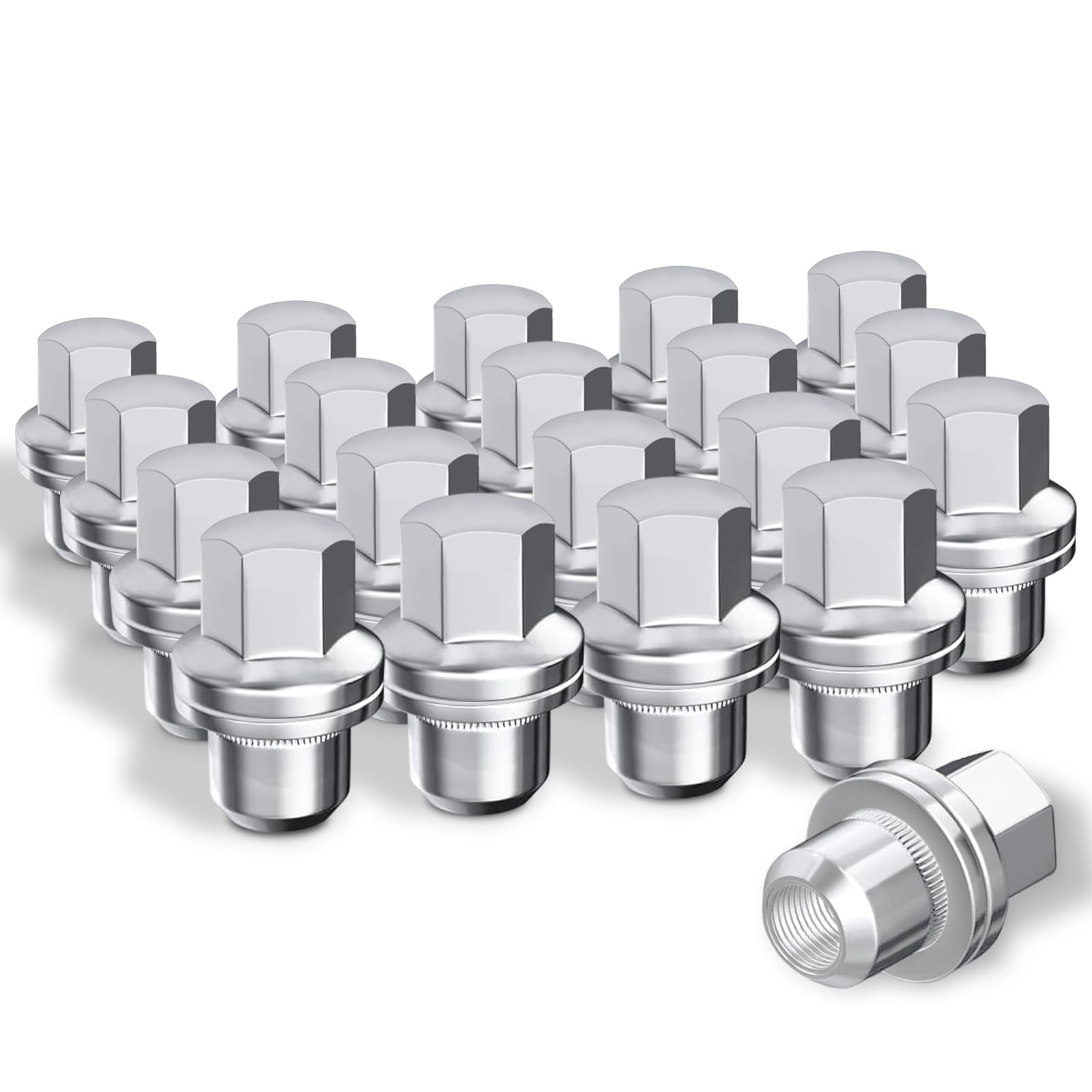 Photo 1 of 20PCS M14x1.50 Wheel Lug Nuts Compatible with Land Rover LR3 LR4 Range Rover Sport Discovery, 0.87" Hex 1.81" Length Lug Nuts Replace #RRD500510 RRD500290