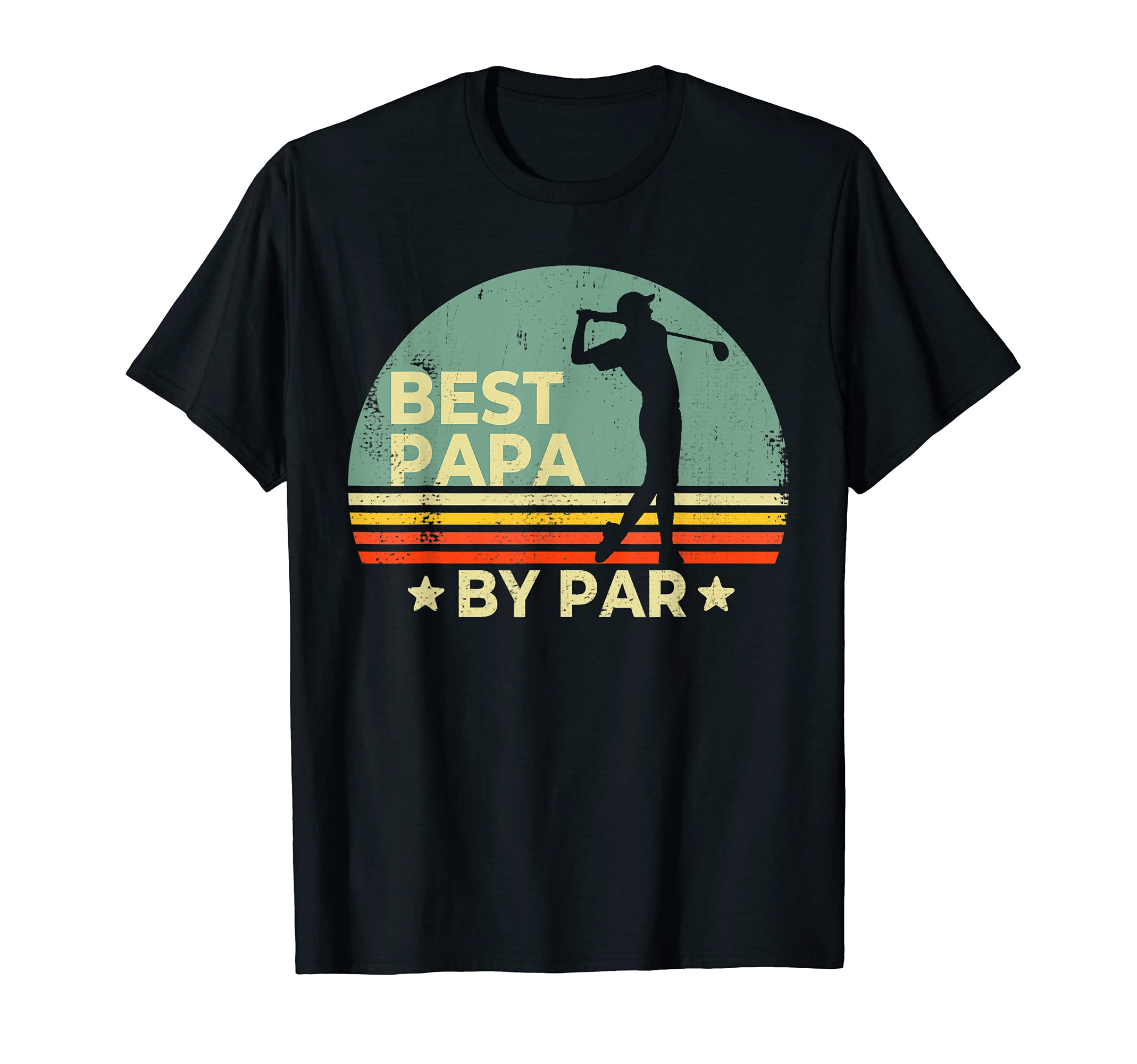 Best Papa By Par Father's Day Golf Funny Golf Lover Golfer T-Shirt