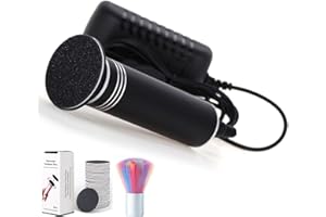 I·B·N G Upgraded Electric Callus Remover for Feet 1200RPM, Adjustable Speed Professional Electric Foot Sander Foot Grinder Heel File Pedicure Tool for Women Men Cracked Dead Skin, 60 Sandpaper Discs, Black