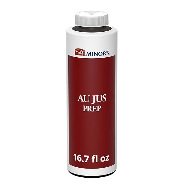 MINOR’S AU JUS PREP SAUCE, COOKING SAUCE AND MARINADE FOR PRIME RIB AND RED MEAT, AND GLUTEN FREE, 16.7 OZ BOTTLE