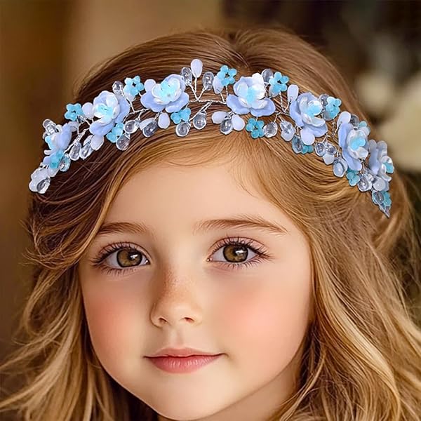 ☆herlipto☆Princess Gold Crystal Headband Amazon.com : Campsis Leaf Flower Girls Headpiece Gold