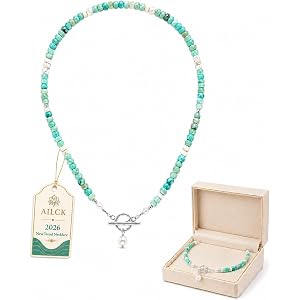 Turquoise Jewelry for Women Necklaces Pearls Beaded Dainty Gold and Chunky Beads Dainty Gold Silver