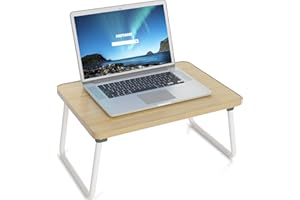 YOUPEHOM Foldable Lap Desks Laptop Tray for Bed or Couch,Portable Breakfast Serving Tray with Folding Legs,Lightweight Mini Table, Laptop Stand for Working, Reading and Writing,Beige