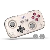IINE Retro Pocket Game Controller with Hall Effect Joysticks, Switch 1 & 2 Compatible, Wireless Gamepad for Steam Deck, PC, Android, iOS, Customizable D-Pad, Vibration & Motion Control (Grey)