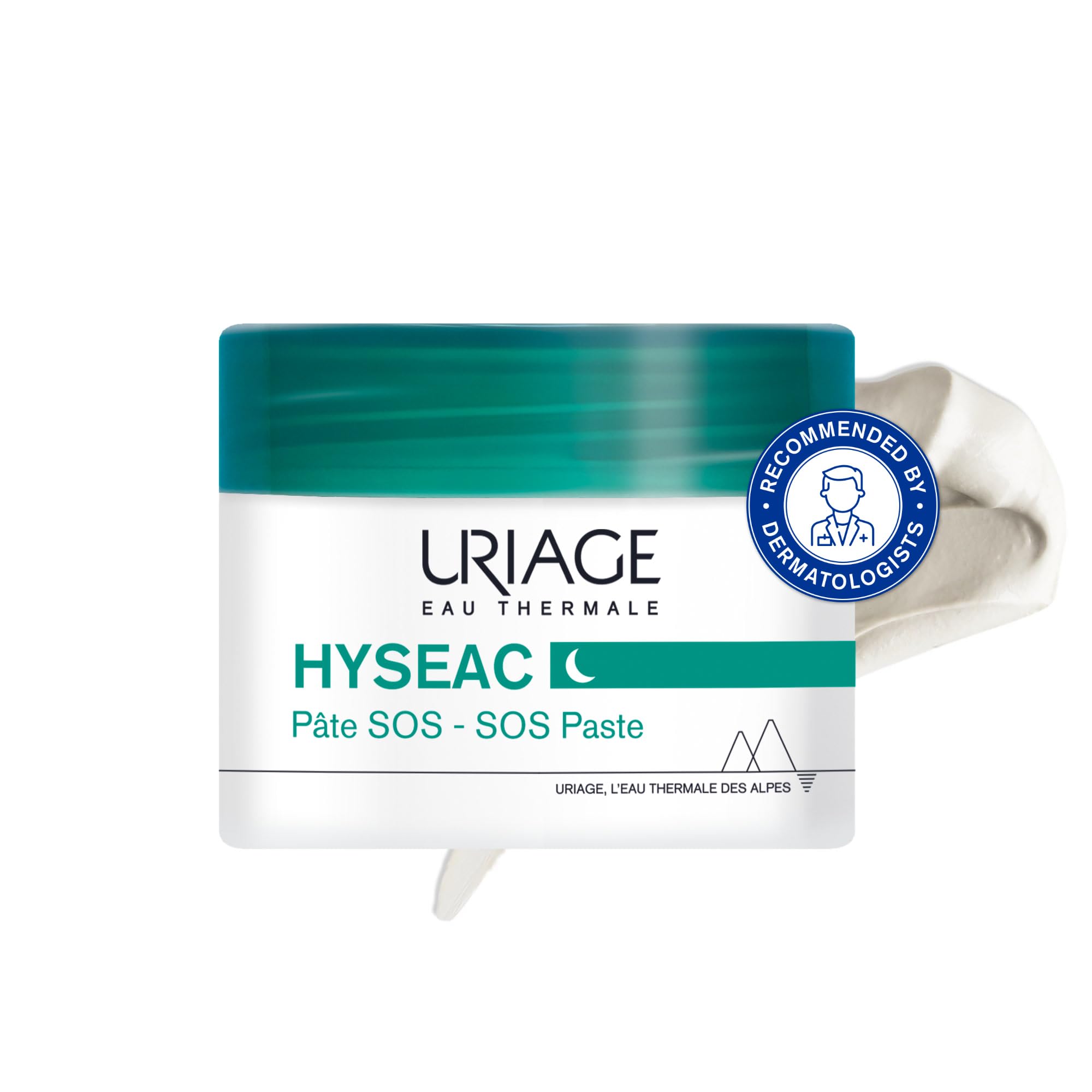 Uriage Hyséac SOS Paste Anti-Blemish 15ml - Night Spot Maturation Skincare - Oily, Acne-Prone Skin - With Green Clay, Zinc & Tea Tree - Corrects the spot from the 1st night I Paraben & Fragrance-Free