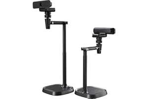 Webcam Stand Camera Mount Cellphone Stand for Webcam C925e C922x C922 C930e C930 C920 C615 Brio 4K, DSLR Camera Right Light w