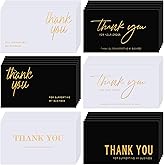 Tenare 120 Piece Thank You for Your Order Card Customer Appreciation Note My Business Card Thank You for Supporting for Small Business Owners Store Online Retailer 3.5 x 2 Inch(Black, Gold)