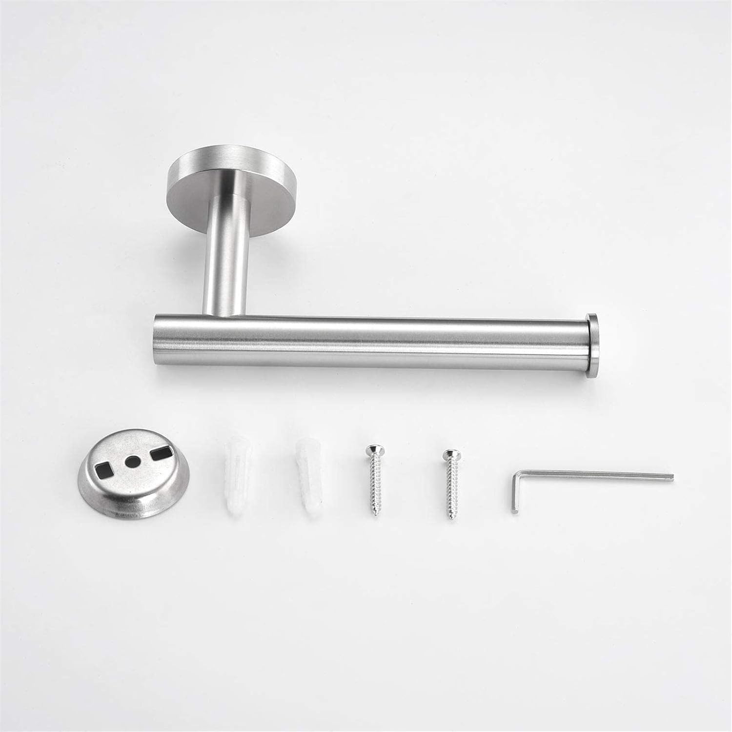 Nolimas Brushed Nickel Toilet Paper Holder SUS304 Stainless Steel Half Open Round Silver Wall Mounted Rustfree Bathroom Hotel 5 inch TP Holder Kitchen Washroom Tissue Roll Dispenser: Home & Kitchen