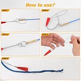 Poweka 16ft Fiberglass Fish Tape Electrical Cable Puller Kit 10 Poles 3/16" view 6