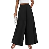 KIRUNDO Palazzo Pants for Women Dressy 2026 Spring Slacks Wide Leg High Waisted Business Casual Work Trousers with Pockets