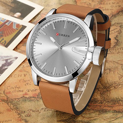 Reloj de los Hombres Originales de la Marca CURREN Relojes de Cuarzo Negros de la Fecha análogos a Prueba de Agua de los Hombres Reloj de Pulsera de los Hombres - Imagen 3
