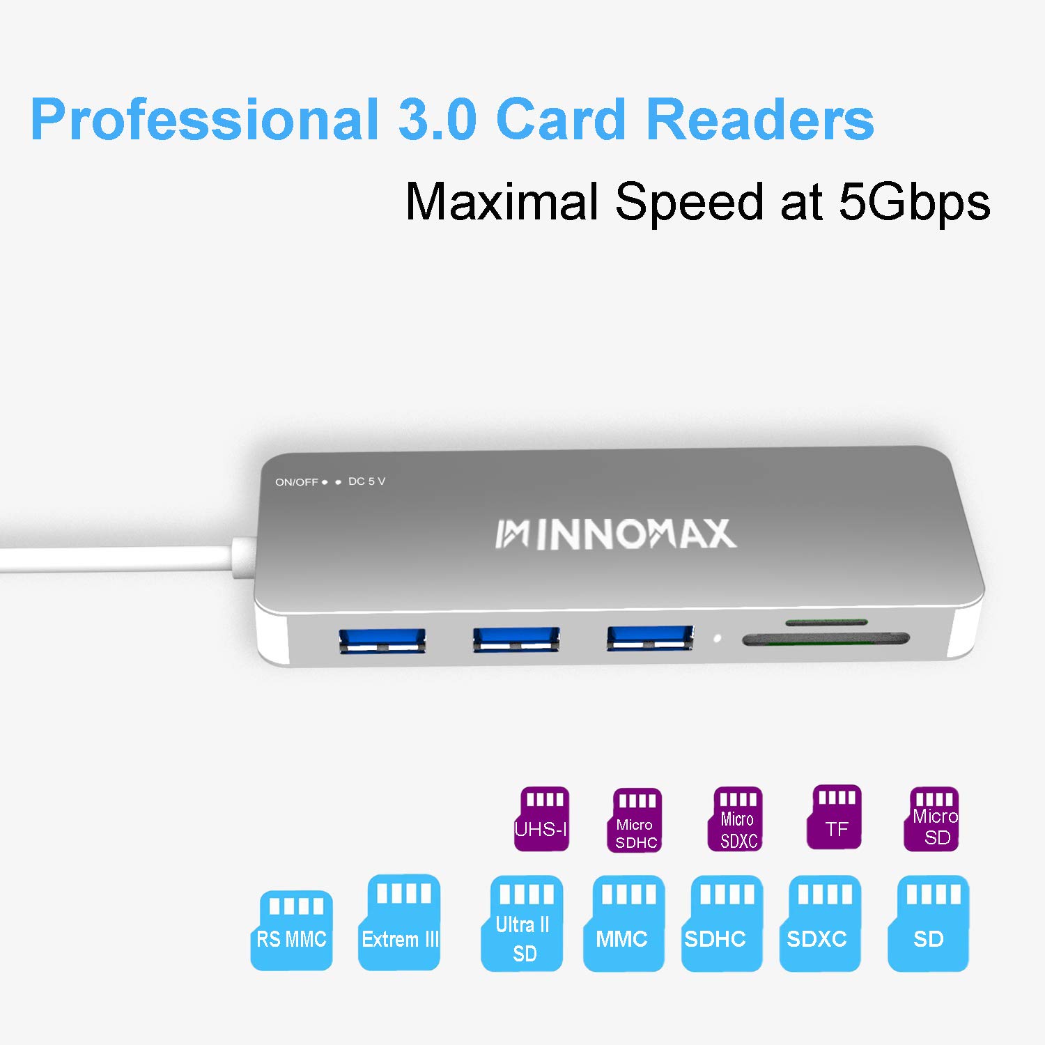 MacBook Pro Adapter,MacBook Pro Hub, INNOMAX 4 in 1 MacBook USB C Hub with USB 3.0 Port, USB C Power Delivery Port for MacBook 12\