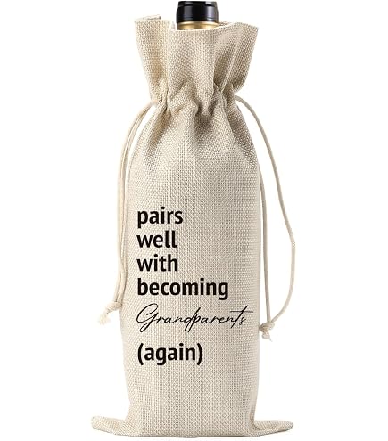 Weintasche „I Can't Drink This But You Can“ – Geschenk Zur Schwangerschaftsankündigung Für Großeltern