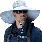 6" Wide Brim Sun Protection Hat Outdoor Unisex Bucket Hats for Hiking Beach Fishing Safari Garden Lawn Yard Work Kayaking