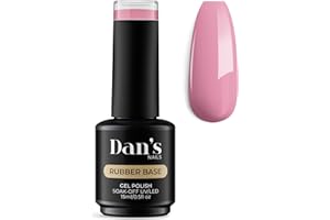 Dan's Nails 15ml Pink Sunset Serenade Rubber Base Gel Coat Summer Color | Soak off UV/LED Lamp for Professional Salon Manicure