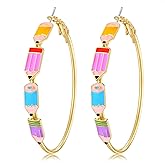 BVGA Teacher Earrings for Women Book Pencil Hoop Earrings Teacher Jewelry Appreciation Gifts Back to School Outfits Accessories