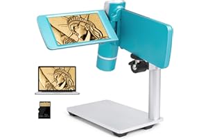 LINKMICRO LM203 4 inch Handheld LCD Digital Microscope, 200X Portable Microscope for Adults and Kids, USB Coin Microscope wit