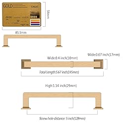 Amerdeco 10 Pack Champagne Bronze Cabinet Pulls 5