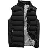 Guanzizai Men's Outdoor Casual Stand Collar Outwear Padded Vest Coats