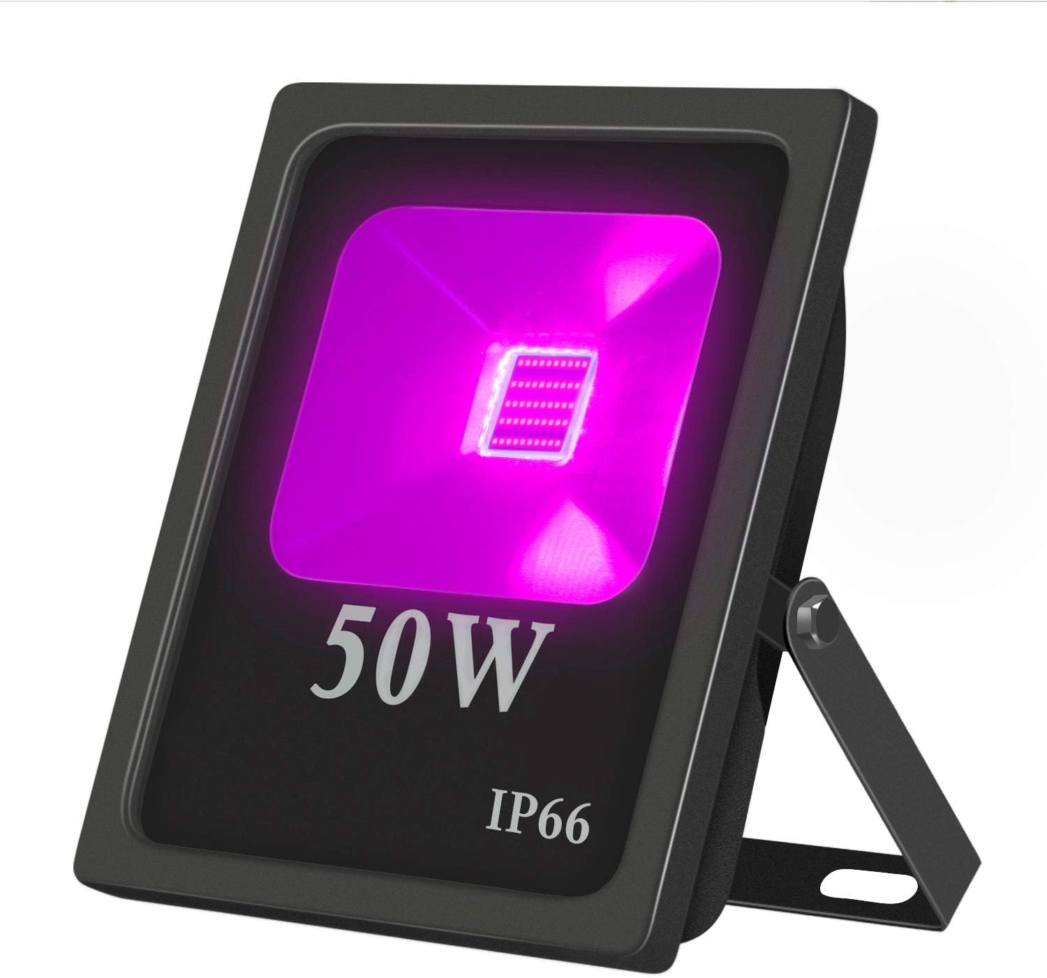 PPWTISE UV LED Black Light - High Power 50W UV LED Flood Light (85V-265V AC), IP66-Waterproof UV Floodlight for Blacklight Party, Stage Lighting, Aquarium, Garden and More