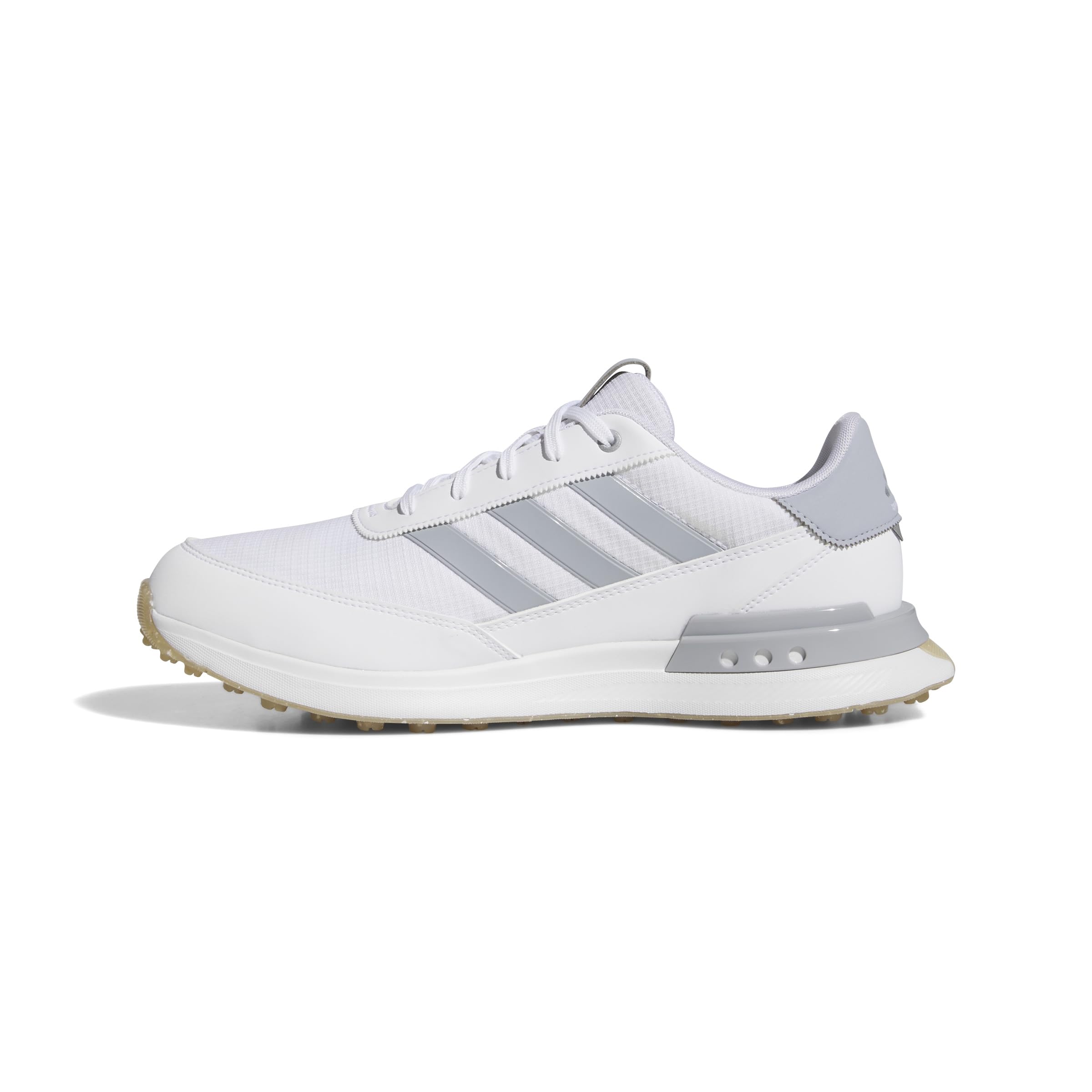 adidas Men’s S2G 24 Wide Spikeless Shoes, Footwear White/Halo Silver/Gum 4, 7.5