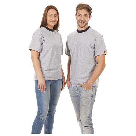 Warmbier ESD-T-Shirt, Größe L, Farbe grau