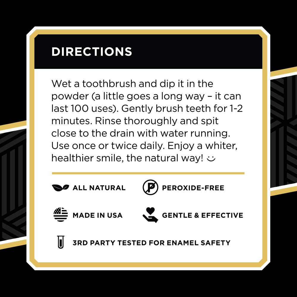 Active Wow Teeth Whitening Charcoal Powder Natural : Beauty