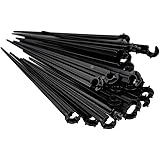 KORAM Plastic Irrigation Support Stakes for 1/4-Inch Tubing Hose, Pack of 100