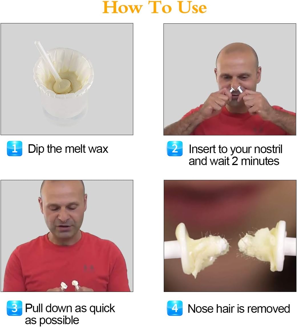 Nose Wax 100g for Men & Women, Nose Hair Removal Wax Kit with 30 Safe Tip Applicator,Safe, Easy, Quick and Painless(15-20 Times Usage) - Image 5