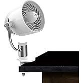 Vornado Pivot Clip Personal Air Circulator Fan with Multi-Surface Clip, Quiet Portable Fan for Office or Bedroom, 3 Speeds, Ice White