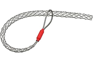 Abeicy 1 Pack Cable Pulling Grip, Electrical Wire Puller Socks, Stainless Steel Mesh Sleeve Lassos Strand for 9-12mm OD Cord, Flexible Cables and Wires