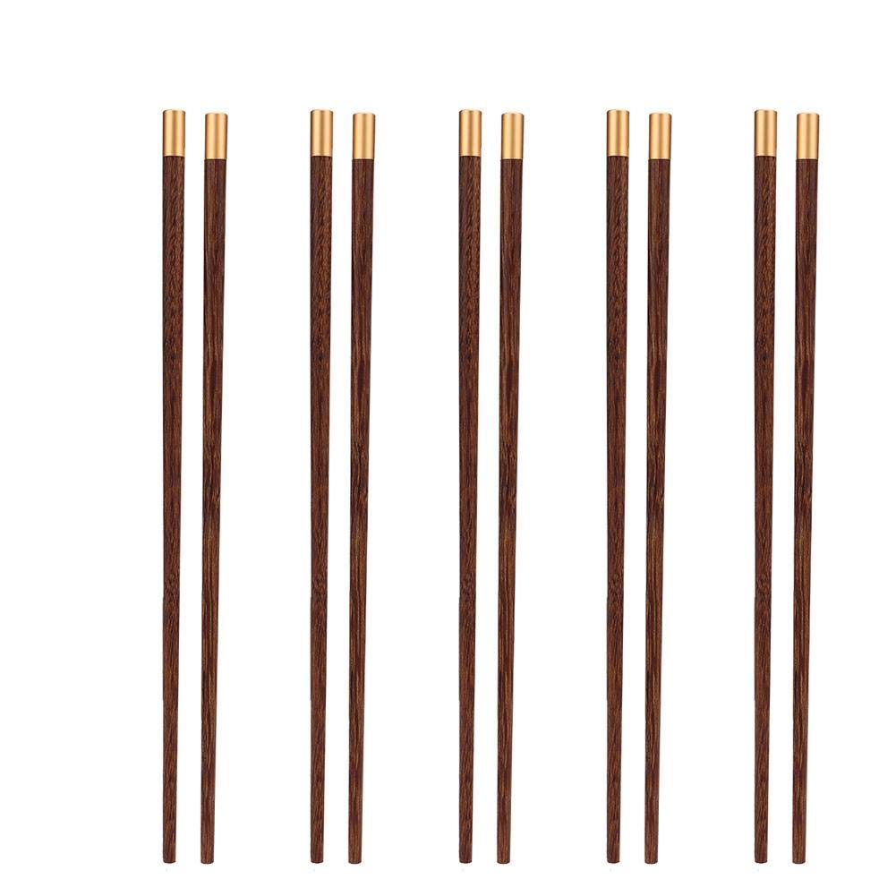 Fdit Household Handcraft Reusable Chopsticks Set Wedding Party Chopsticks(Wood)