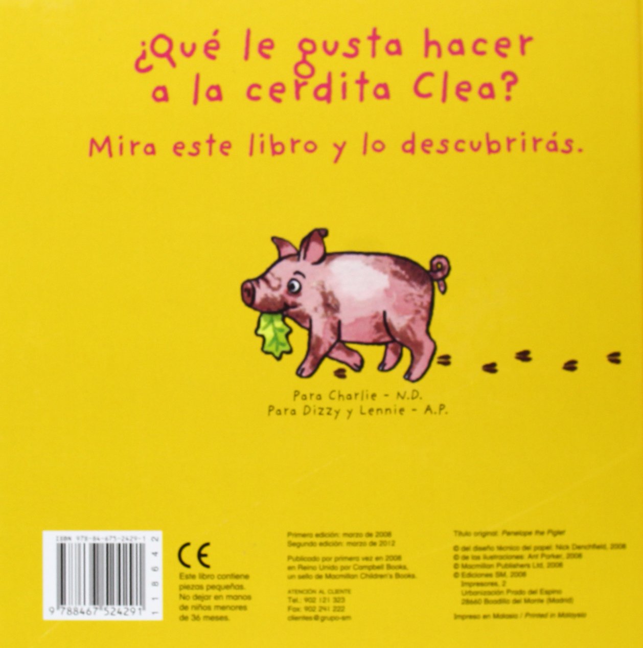 la cerdita clea con peluche