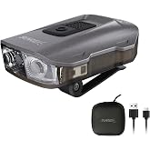 SUNREI 500LM LED Clip on Hat Light, 7 Modes Rechargeable Headlamp | Ultra-Light IPX6 Waterproof Cap Light with 7 Modes, Hover-to-Dim Technology &amp; Stepless Dimming, Type-C for Fishing Camping