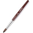 KADS 100% Kolinsky Sable Acrylic Nail Art Brush Red Wood Pen Nail Brush Size 12# 14# 16# 18# 20# Nail Art Manicure Tool Set (size12)