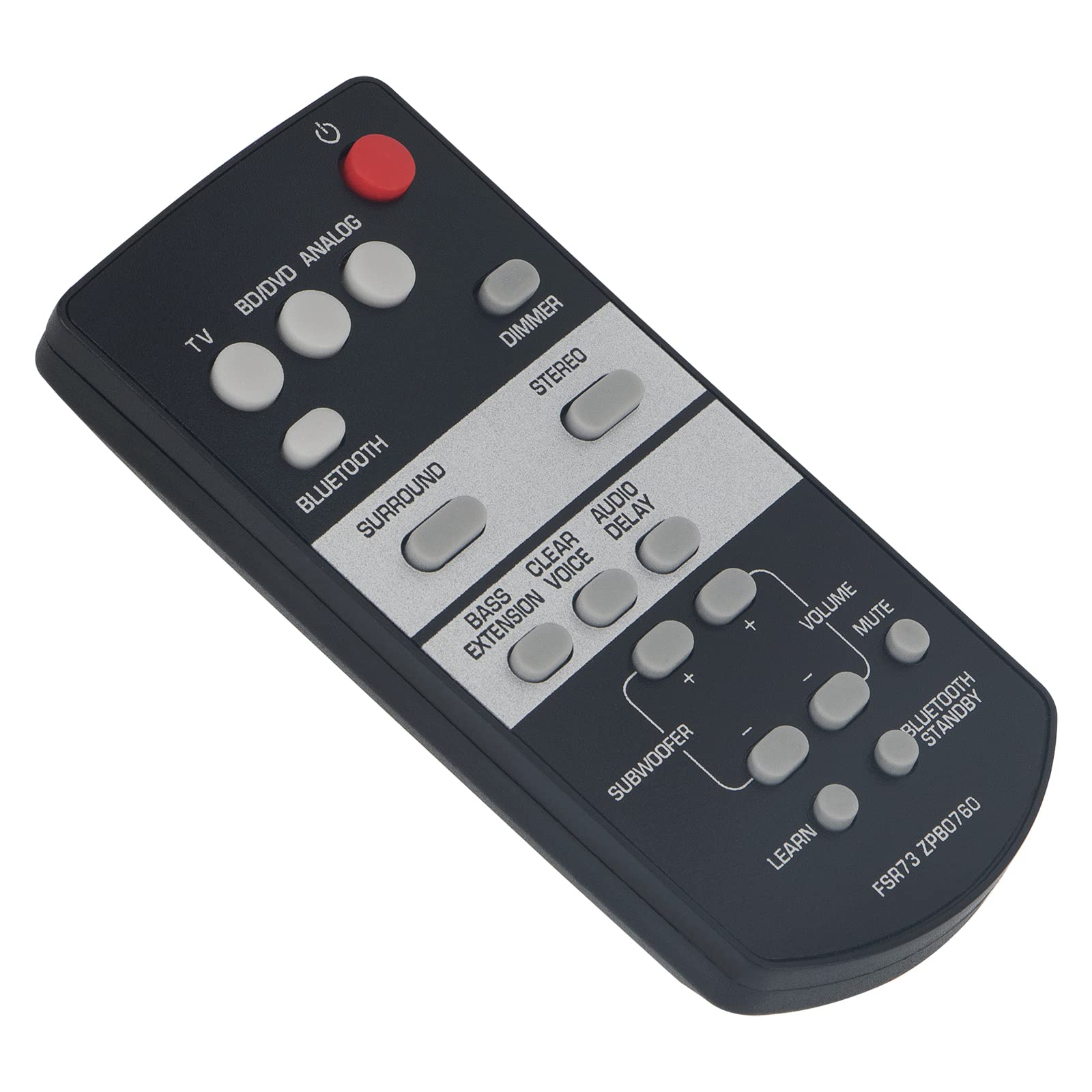 VINABTY FSR73 ZP80760 Replacement Remote Control FSR73-ZP80760 SOUNDBAR Remote Control Replaced Compatible with Yamaha Sound Bar Speaker System SRT700 YAS105 YAS-105 ATS1050 ATS-1050 Remote Control