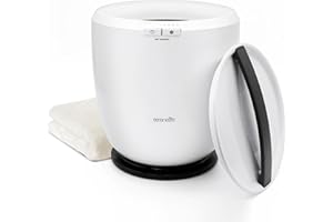 SereneLife Counter Towel Warmer Bucket - with Customized Fragrance for Spa and Bathroom, Luxury Towel Heater, Auto Shut off, Fits 1 large Towel, Blanket, Bathrobe, PJs (Black)