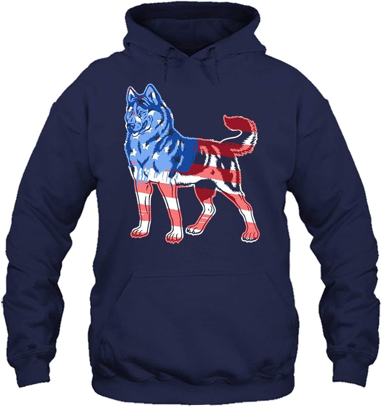 Siberian Husky Flag Mens Hoodie, Women Hooded Sweatshirts