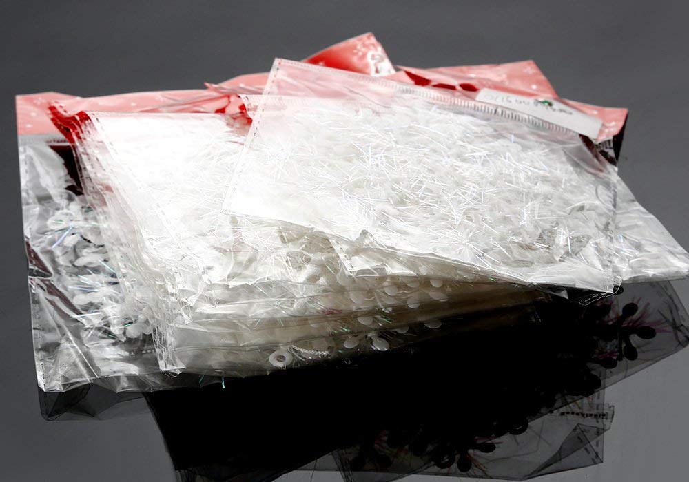 Zogin Winter White Snowflake Ornaments Christmas Festival Party Decoration - Set of 30