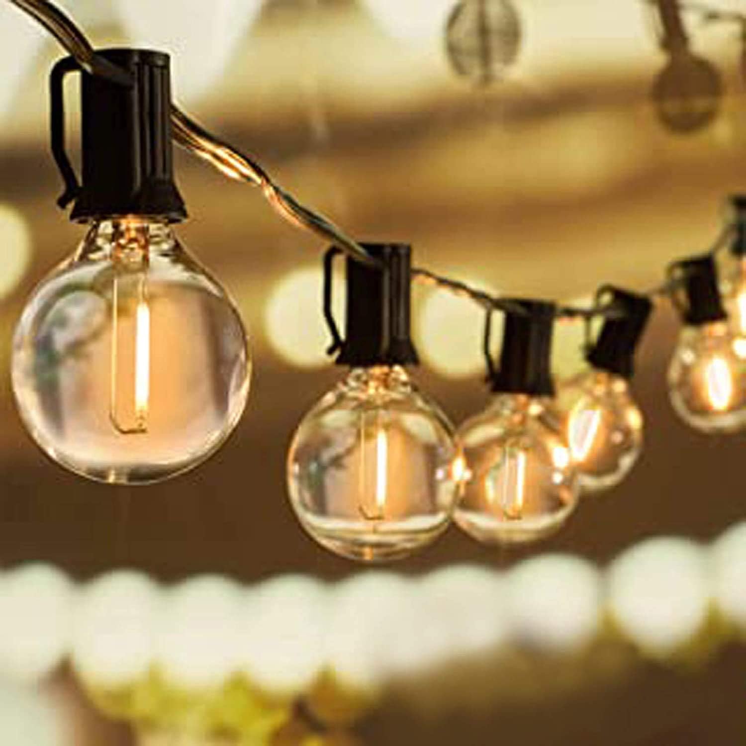 Svater Globe Outdoor Garden String Lights 25FT 23 Bulbs Led Patio Party Hanging String Lighting