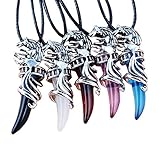 Retro Men's Stainless Steel Pendant Wolf Tooth Tribal Necklace Chain