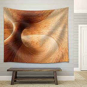 Abstract Wood Background Texture Design - Fabric Wall Tapestry Home Decor - 51x60 inches