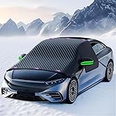 Windshield Snow Cover, Car Windshield Cover for Ice and Snow, Automotive Large Magnetic Windshield Frost Cover with Side Wind