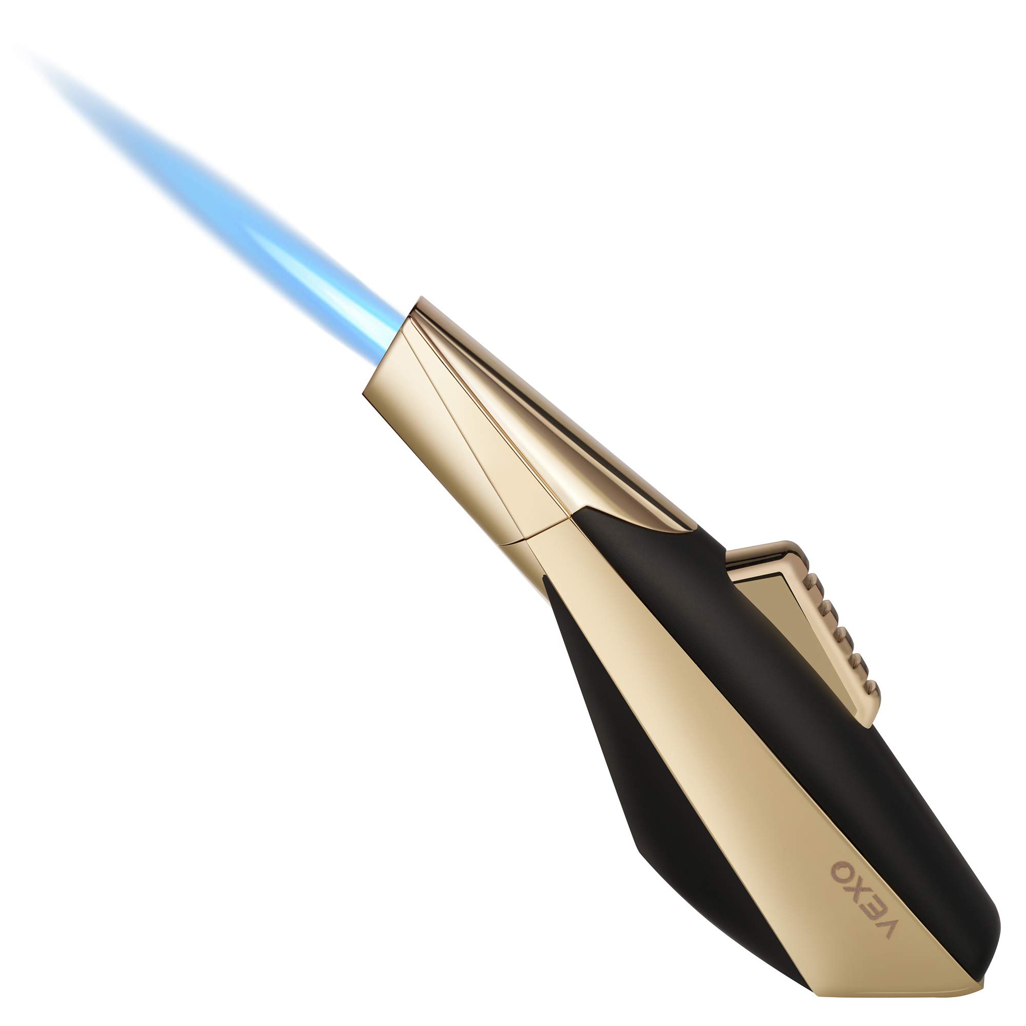 VEXO-Eggplant Torch Lighter Refillable and Windproof Butane Refill Portable Lighter for Grill BBQ Charcoal Candle Camping (Butane NOT Included)