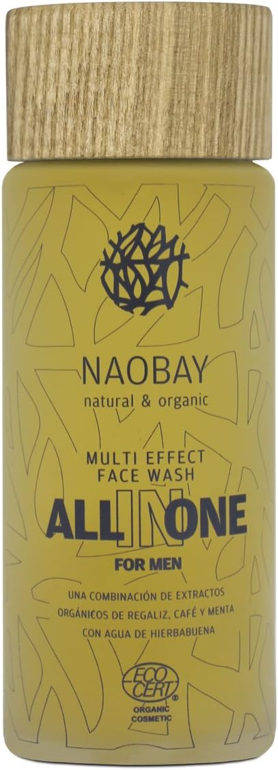 Naobay Natural Organic Multi Effect All in One Face Wash for Men 3.4oz