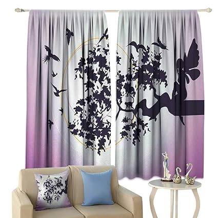 Amazon Com Fengruiyanjing Anime Window Curtain Drape Fantasy