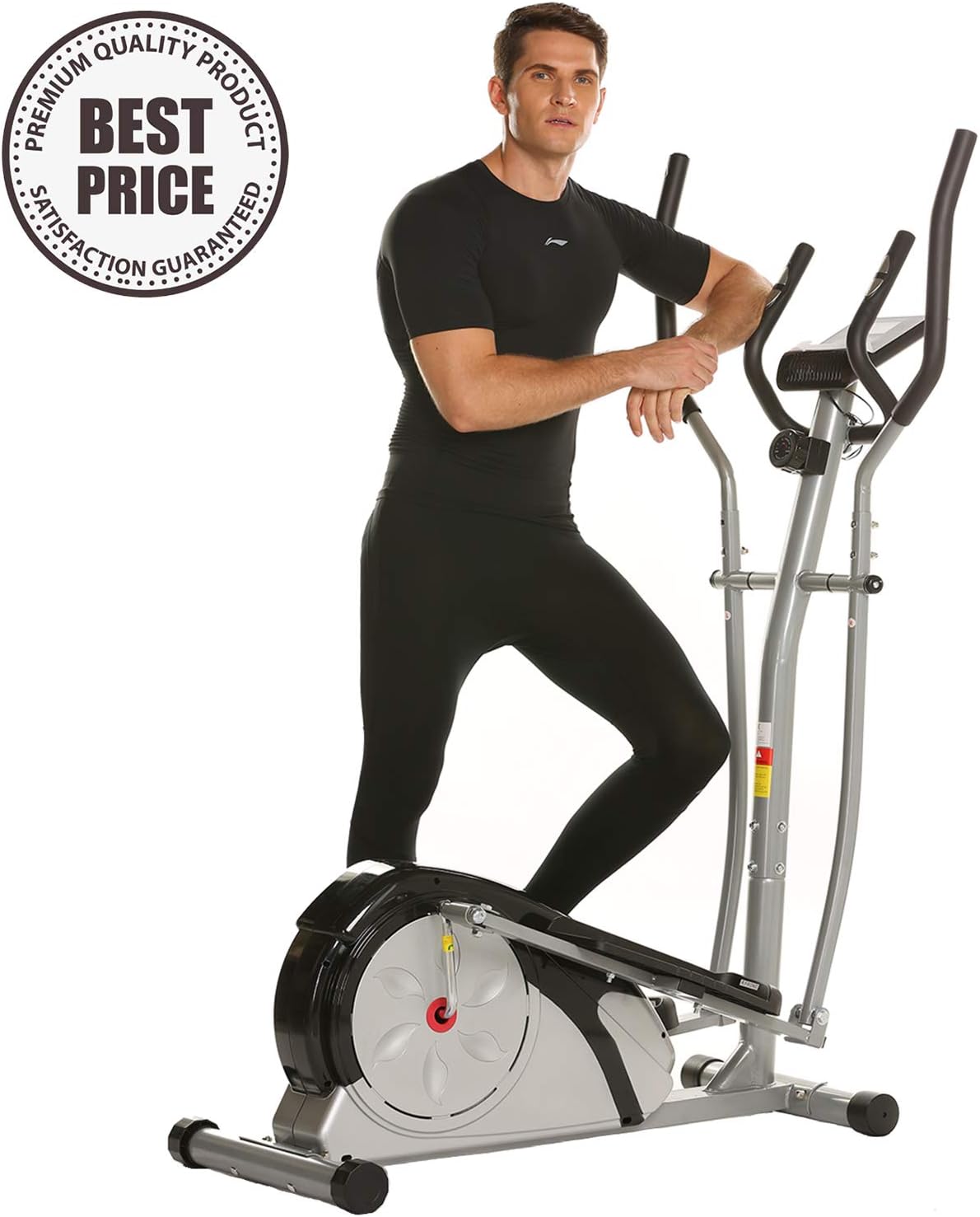 ncient Elliptical Machine Eliptical Trainer Exercise Machine for Home Use Magnetic Smooth Quiet Driven with LCD Monitor and Pulse Rate Grips